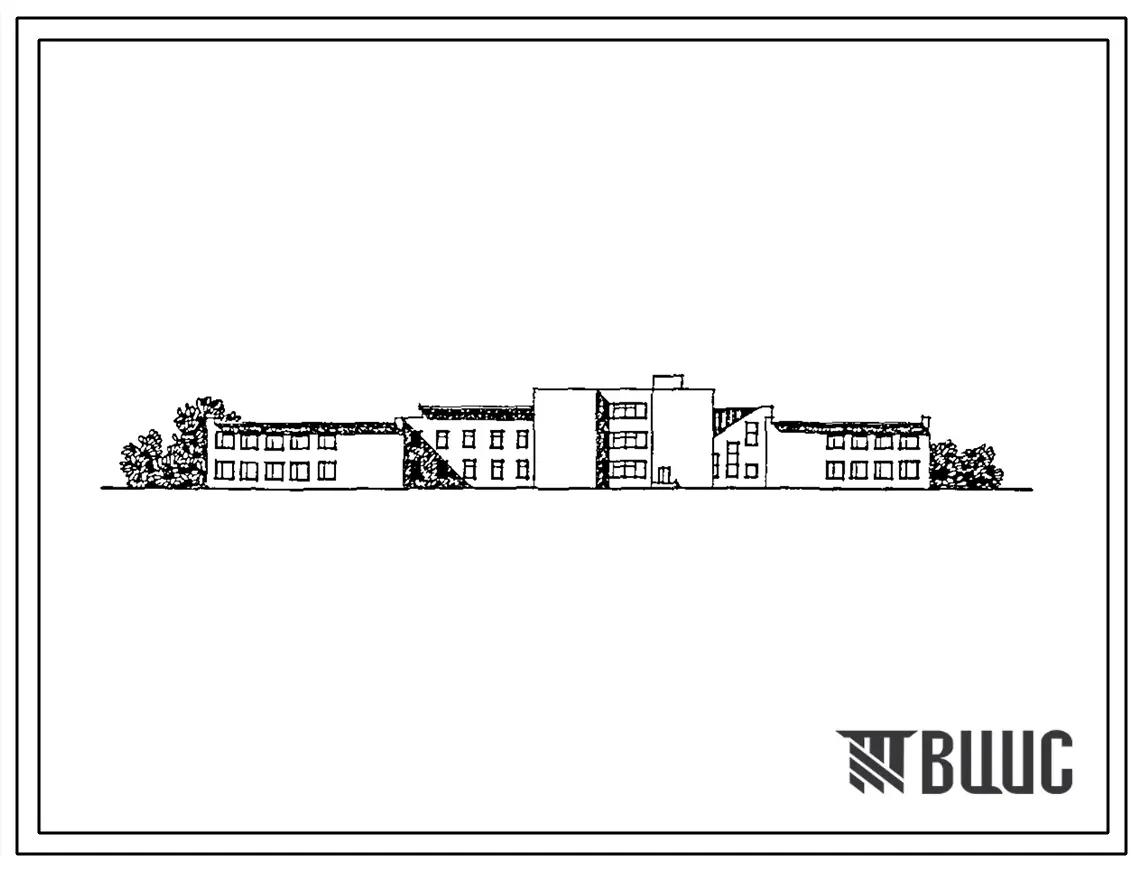 Типовой проект 224-1-594.1.88 Школа на 18 классов (694 учащихся). Здание двух-, трехэтажное. Стены из кирпича.