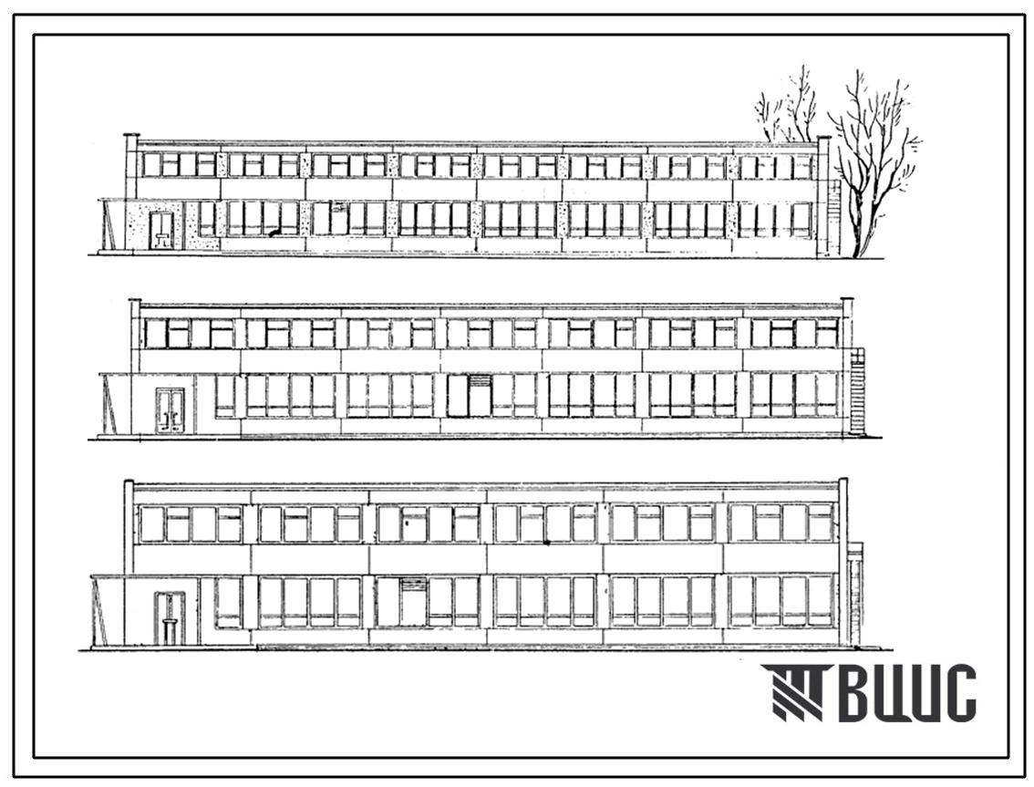 Типовой проект 416-7-53 Ремонтно-эксплуатационные пункты магистральных газопроводов и газовых промыслов. Служебно-эксплуатационный блок.