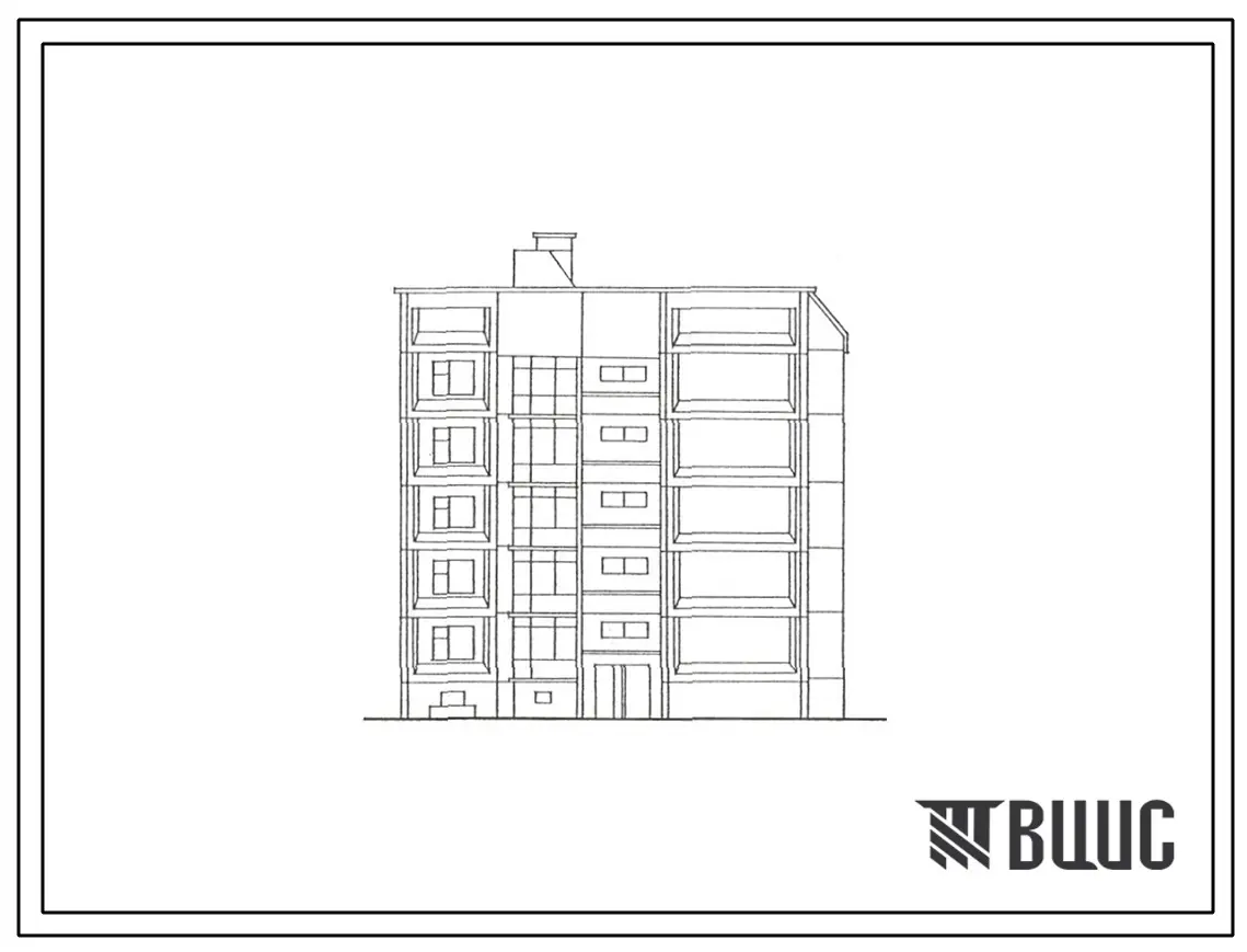 Типовой проект 190-05с.13.89 Блок-секция торцевая левая 10-квартирная 3-4 (Шаг поперечных стен 3,6 м СТЕНЫ ИЗ ТРЕХСЛОЙНЫХ ШЛАКОБЕТОННЫХ ПАНЕЛЕЙ, Ориентация широтная, Сейсмичность 9 баллов, Пятиэтажные)
