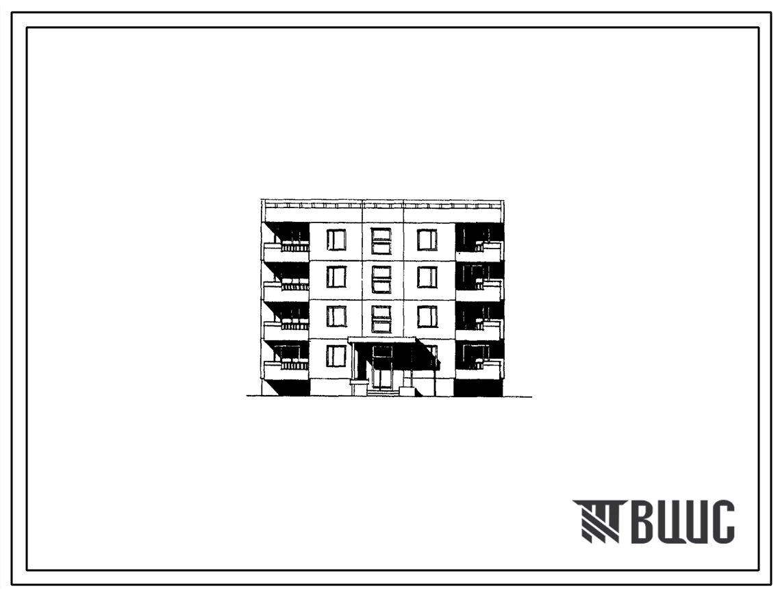 Типовой проект 111-99-39/1 Четырех/пятиэтажный односекционный 16/20 квартирный жилой дом (однокомнатных 1Б — 8/10, двухкомнатных 2Б — 8/10).