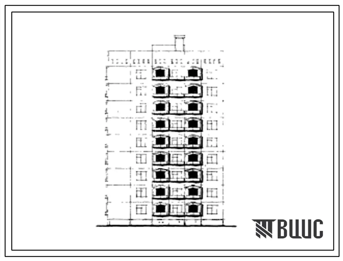 Типовой проект 165-08с/1 Девятиэтажная блок-секция угловая левая с прямой и обратной блокировкой на 27 квартир . Для строительства в 4А климатическом подрайоне Таджикской ССР сейсмичностью 9 баллов на непросадочных грунтах (с вар