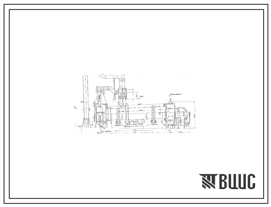 Проект 10564.02 Сушило барабанное Д=1.2 м; L=6 м производительностью 1.2 т/ч для бентонита на газе. Рабочая документация