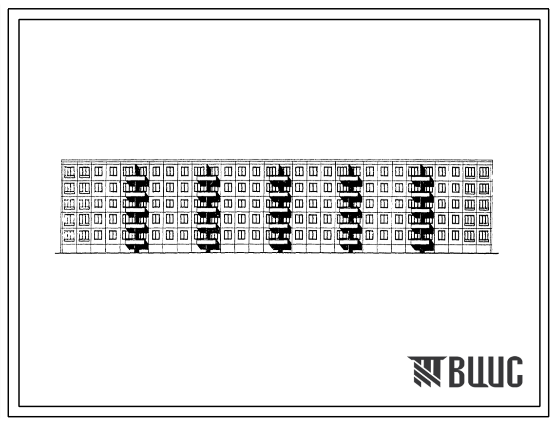 Типовой проект 1МГ-300-10 вар. «ДА» Пятиэтажный шестисекционный крупнопанельный жилой дом на 85 квартир.