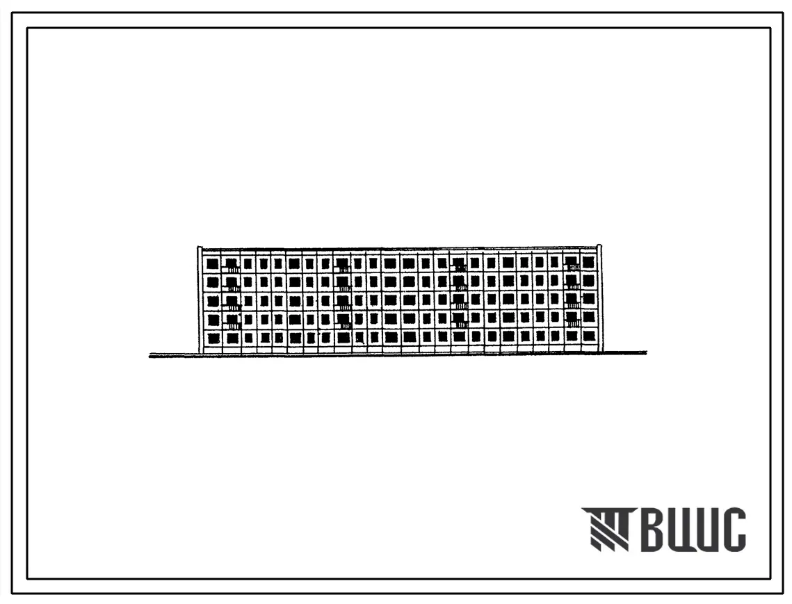 Типовой проект 1-335А-10п Пятиэтажный четырехсекционный крупнопанельный жилой дом на 70 квартир для строительства в районах с просадочными грунтами.