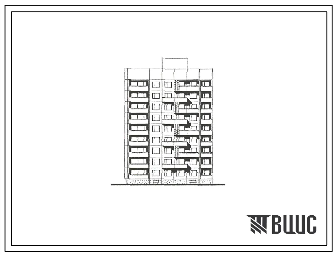 Типовой проект 160-011с/1.2 Блок-секция торцевая левая 27-квартирная 2Б-3Б-3Б (Шаг поперечных стен 3,2 и 3,6 м СТЕНЫ ИЗ ОДНОСЛОЙНЫХ КЕРАМЗИТОБЕТОННЫХ ПАНЕЛЕЙ, Ориентация широтная, Сейсмичность 8 баллов, Девятиэтажные)