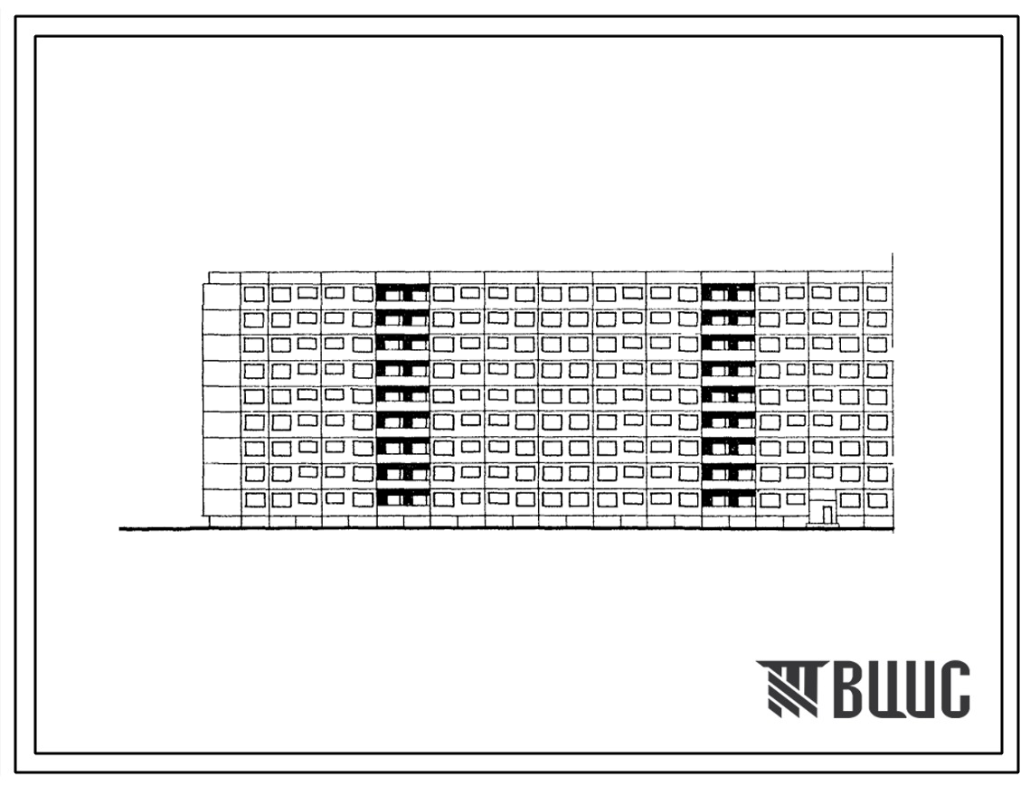 Типовой проект 1Лг-602В-8 Девятиэтажный восьмисекционный крупнопанельный жилой дом на 287 квартир.