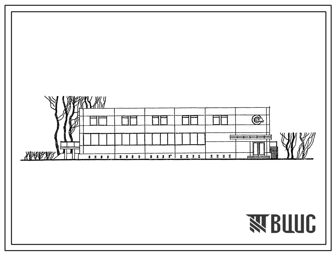 Типовой проект 272-31-10М Общественный центр микрорайона на 6000 жителей.Для строительства в 1 строительно-климатической зоне с вечномерзлыми грунтами.