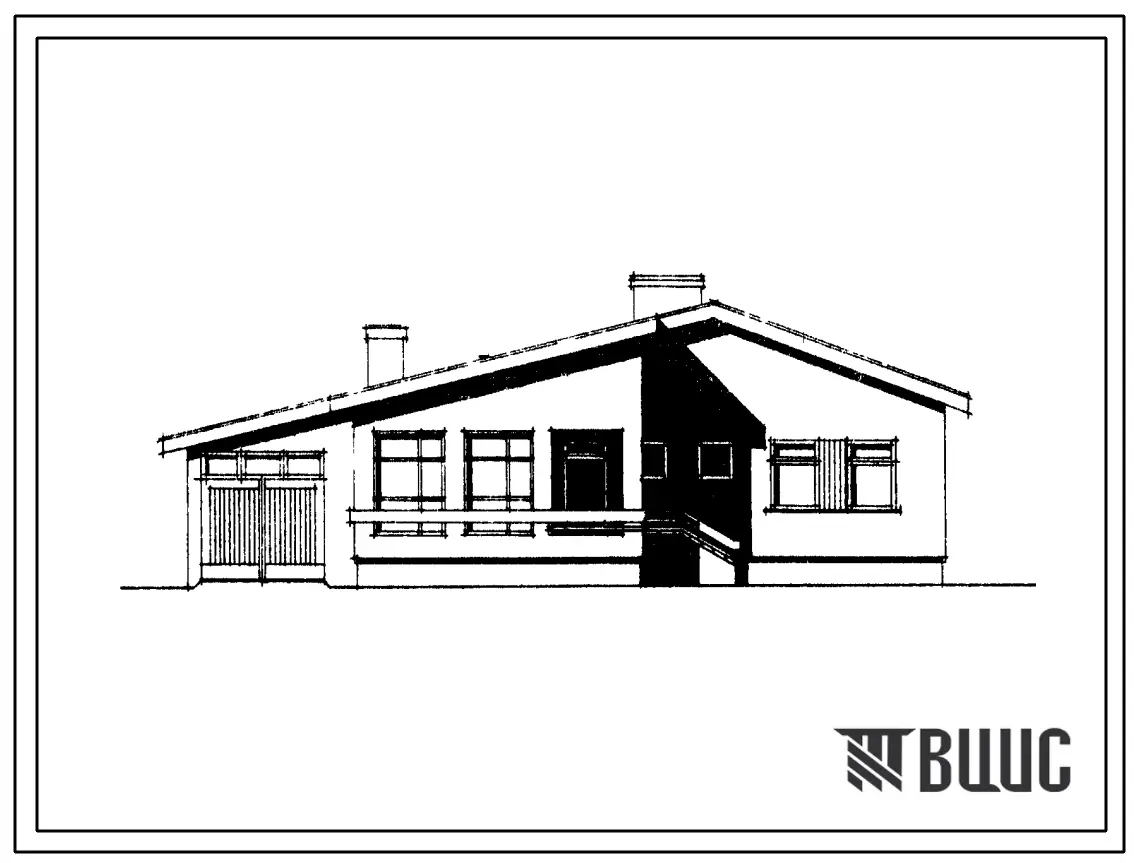 Типовой проект 184-16-22/1 Одноэтажный одноквартирный дом с трехкомнатной квартирой типа 3Б, для индивидуальных застройщиков. Для строительства в 1В климатическом подрайоне и 2 климатическом районе