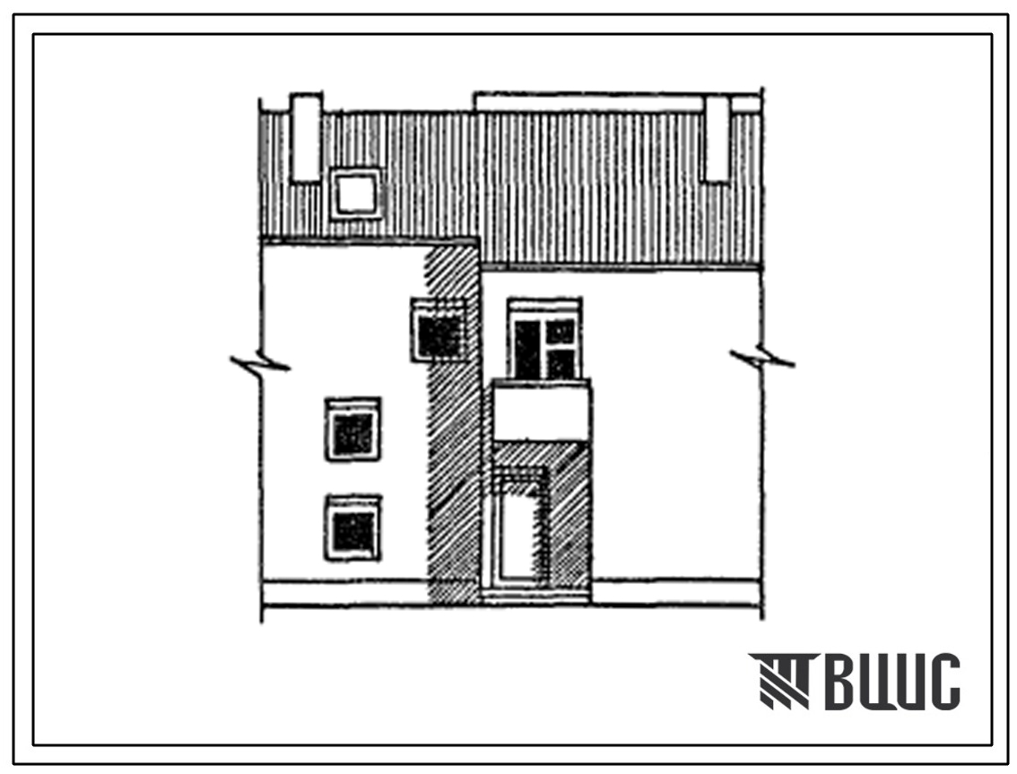 Типовой проект 144-000-425.13.86 Двухэтажный дом с трехкомнатной квартирой типа 3Б в двух уровнях. (Ввод опубл. в И-9-86). Для Жайрем Джезкавказганской области