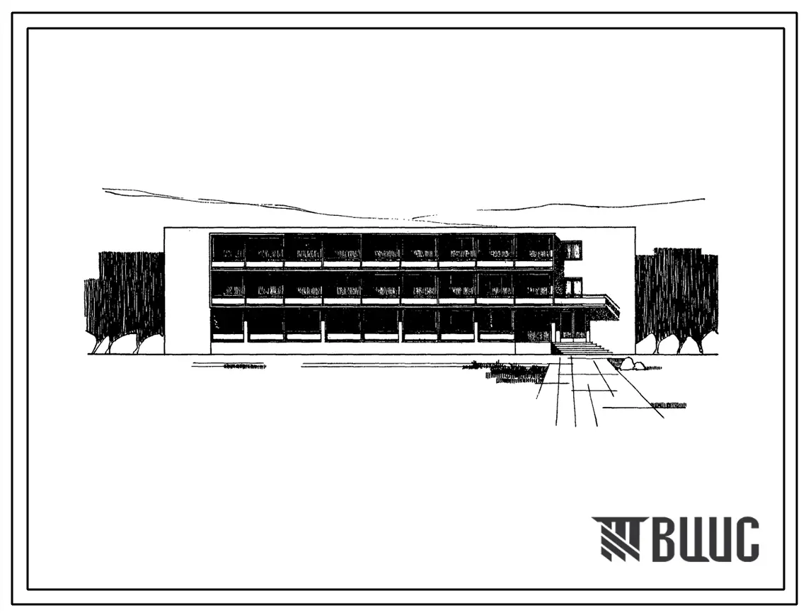 Типовой проект 242-2-15с Спальный корпус на 111 мест для домов отдыха.
