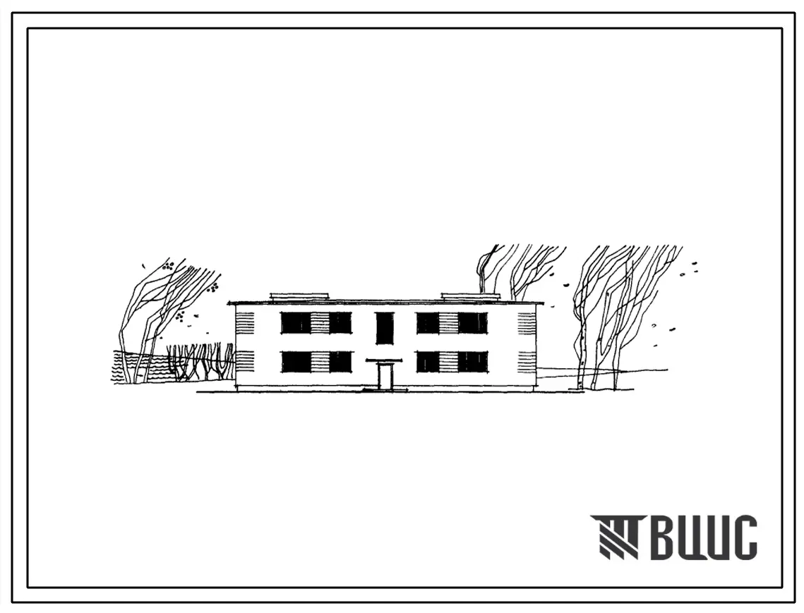 Типовой проект 114-12-75 Односекционный дом на 8 квартир (двухкомнатных 6, трехкомнатных 2). Для строительства во II и III строительно-климатических зонах. (Для 1 и 3 проектно-строительных зон).