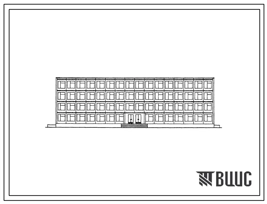 Типовой проект 234-2-23/76 Универсальный учебный корпус для техникумов и ПТУ со средней общеобразовательной подготовкой на 720 учащихся и для ПТУ без средней общеобразовательной подготовки на 960 учащихся. (Со стенами из кирпича).