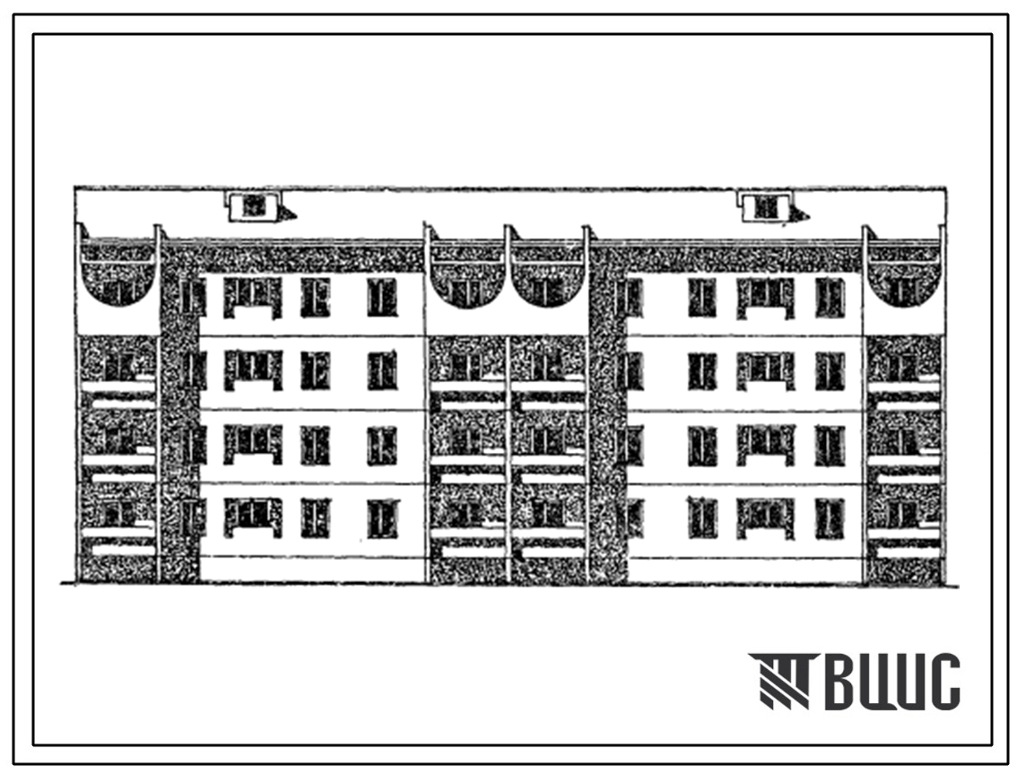 Типовой проект 149-015с.13.87 Блок-секция 4-этажная 16-квартирная рядовая 4-5-5-4. Для строительства в Узбекской ССР.