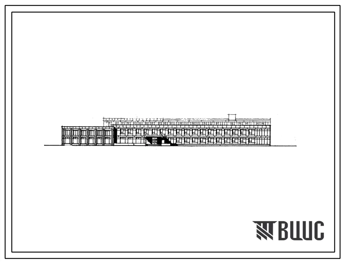Типовой проект 223-3-17 Неполная средняя школа – интернат на 8 классов (280 учащихся) для строительства в 1В климатическом подрайоне, 2 и 3 климатических подрайонах