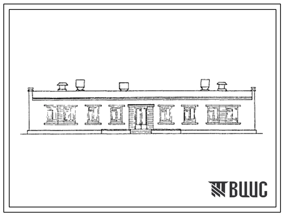 Типовой проект 416-1-4 Служебно-бытовое здание с кирпичными стенами на 60 человек для нижних складов леспромхозов.
