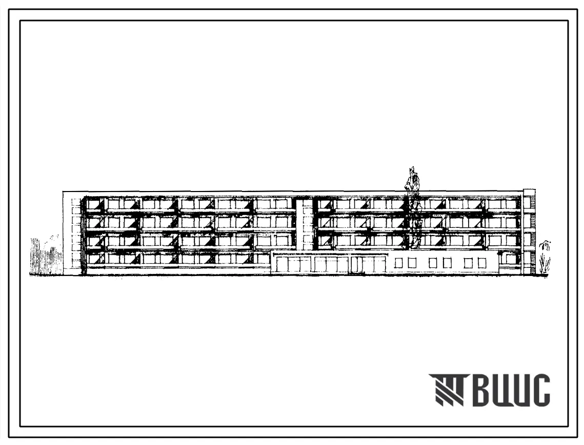 Типовой проект 164-80-12П Четырехэтажное общежитие на 400 мест для рабочих, служащих, студентов и учащихся профтехучилищ.