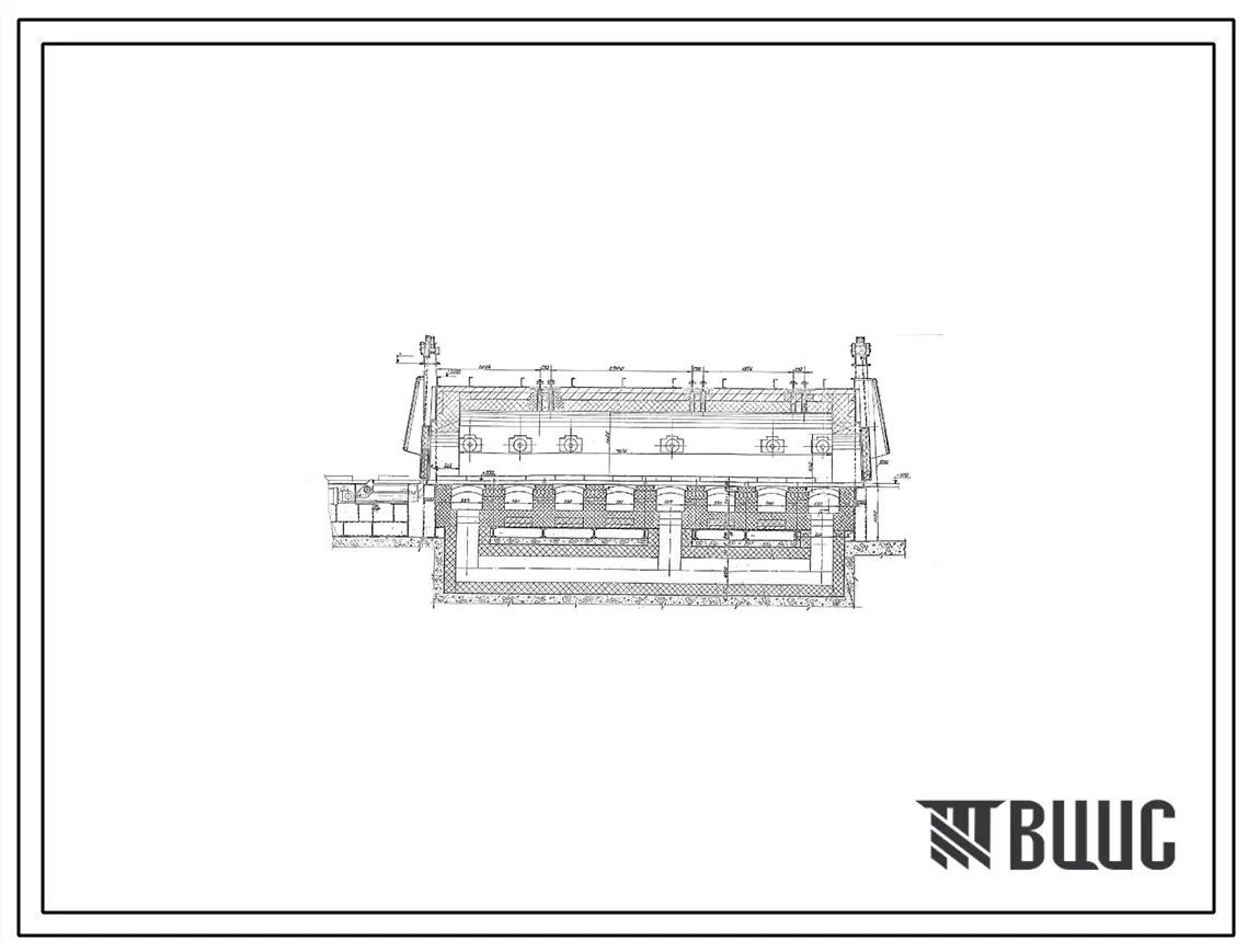 Проект 10132 Печь толкательная размерами 2.436х7.656 м под закалку на газе