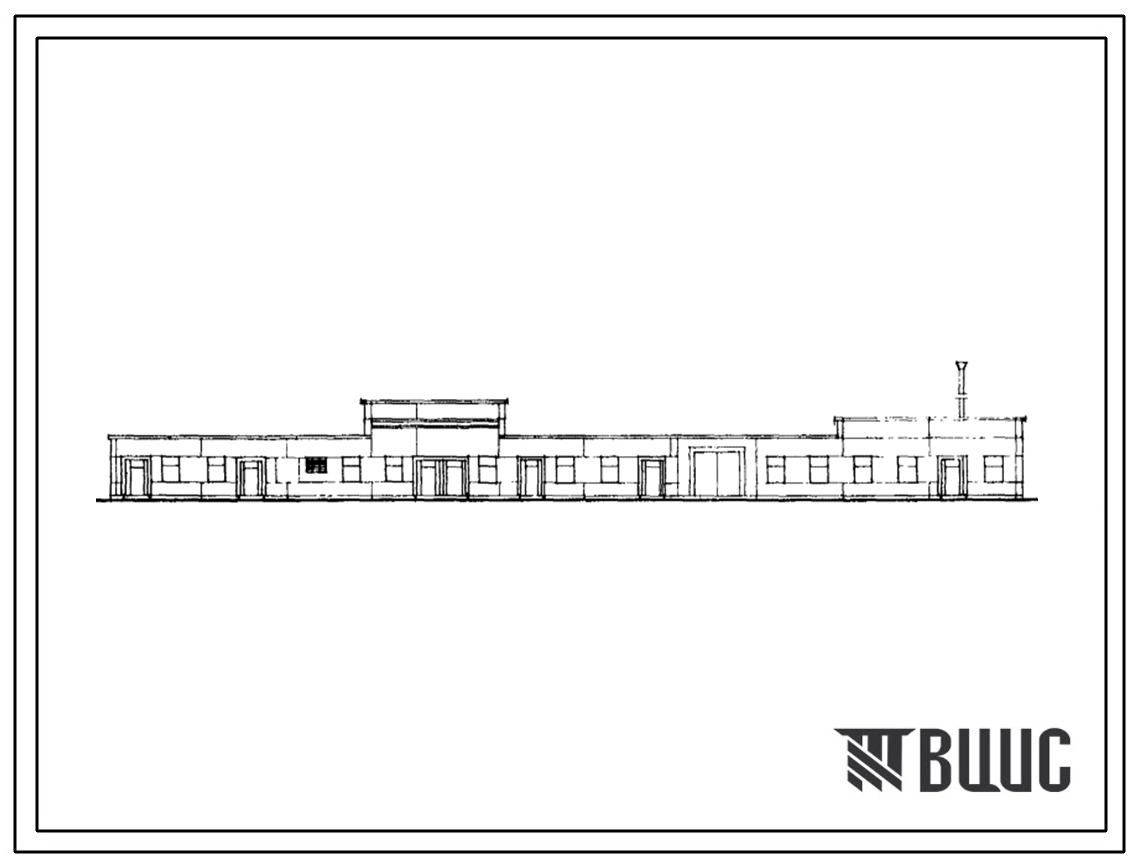 Типовой проект 252-9-20 Хозяйственный корпус родильного дома на 250 коек с женской консультацией на 300 посещений в день. Здание одноэтажное. Каркас сборный железобетонный серии ИИС-04. Стены из керамзитобетонных или ячеистобетонных панелей.