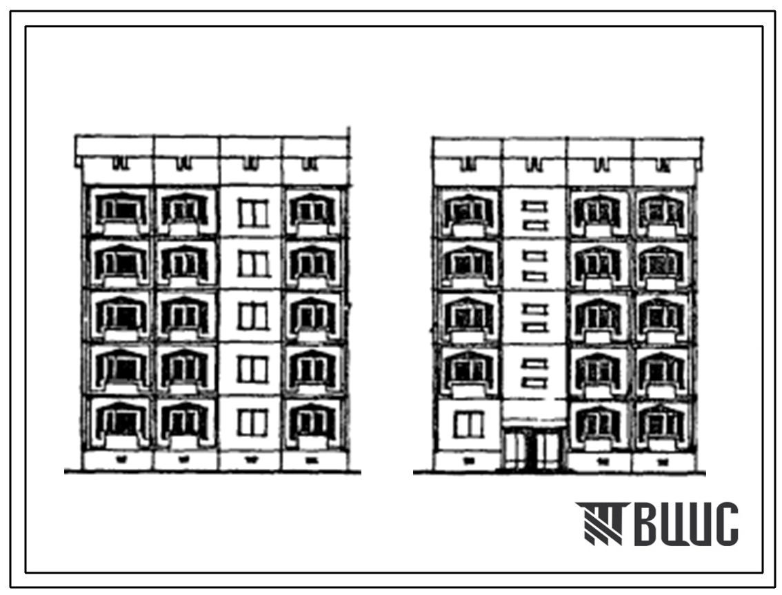 Типовой проект 150-021с.13.87 Блок-секция 5-этажная 15-квартирная торцевая 1.1.2. Для строительства в Азербайджанской ССР.