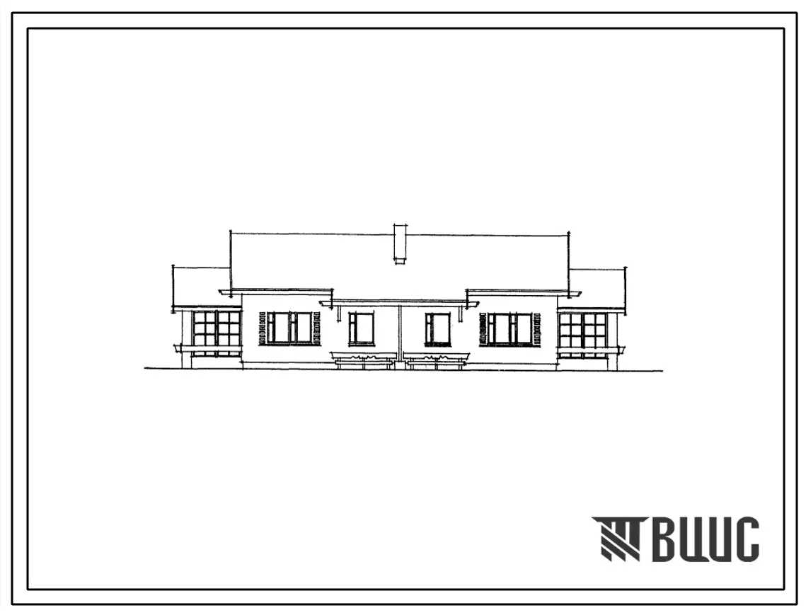Типовой проект 184-12-191/1.2 1-этажный 2-квартирный жилой дом с 3-комнатными квартирами для индивидуальных застройщиков. Для строительства в 1В климатическом подрайоне, 2 климатическом районе.