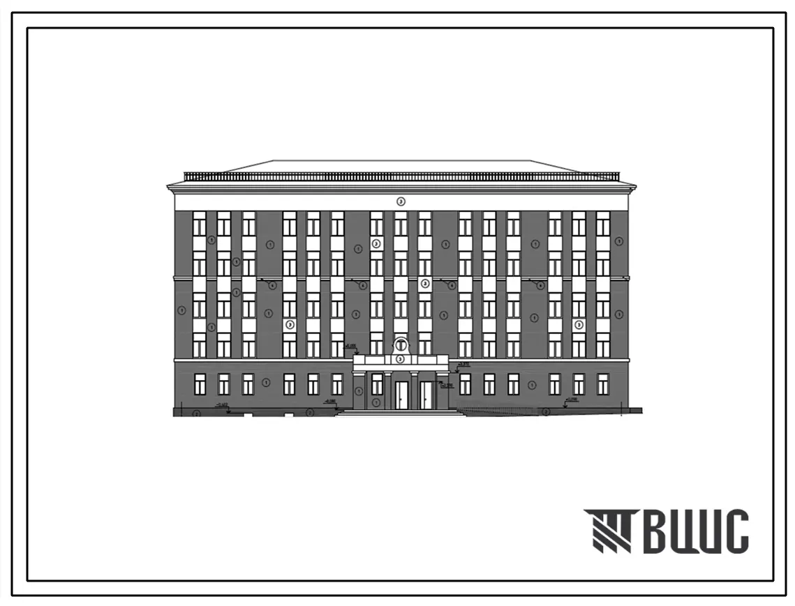 Типовой проект архитектора Степановой (1949 года). Общеобразовательная школа на 880 учащихся. Стены из кирпича. Проект капительного ремонта.