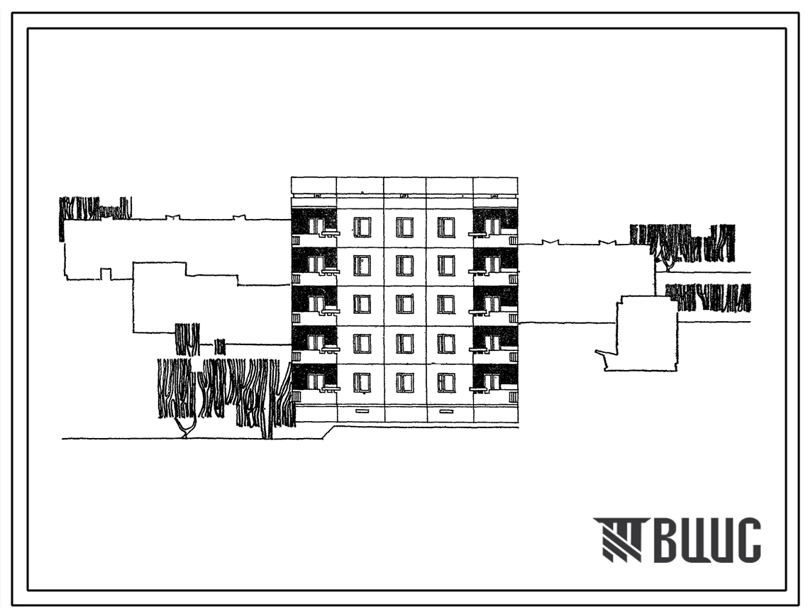 Типовой проект 96-020 Пятиэтажная блок-секция рядовая 3А-4Б на 10 квартир, унифицированная для трех инженерно-геологических условий строительства.