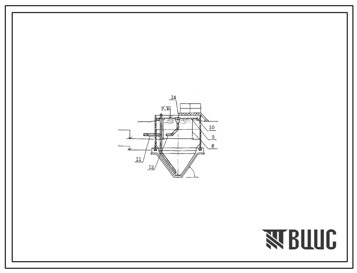 Типовой проект 902-2-354 Отстойники канализационные вертикальные первичные из сборного железобетона диаметром 4.5 метра