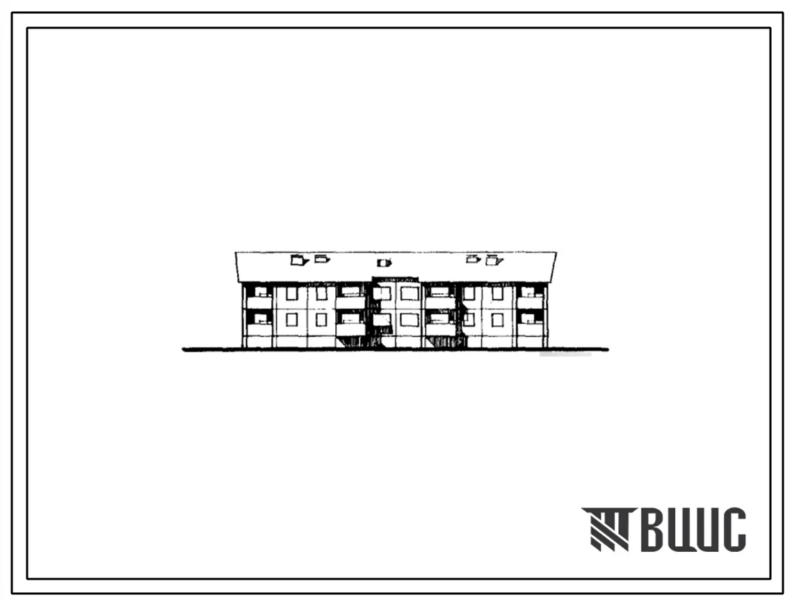 Типовой проект 111-94-62/1 Дом двухэтажный двухсекционный 16-квартирный крупнопанельный (однокомнатных 1Б — 12, двухкомнатных 2б — 4). Для строительства во II и III климатических районах Украинской ССР.