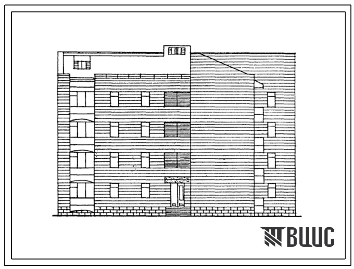 Типовой проект 195-08с.13.88 Четырехэтажный блок-дом на 16 квартир. Для Армянской АССР