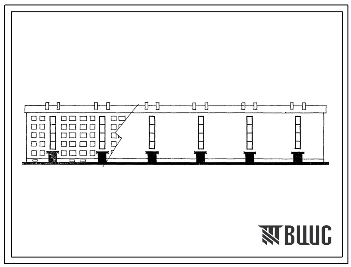 Типовой проект 1Э-318-32/65 Пятиэтажный шестисекционный крупноблочный жилой дом на 85 квартир