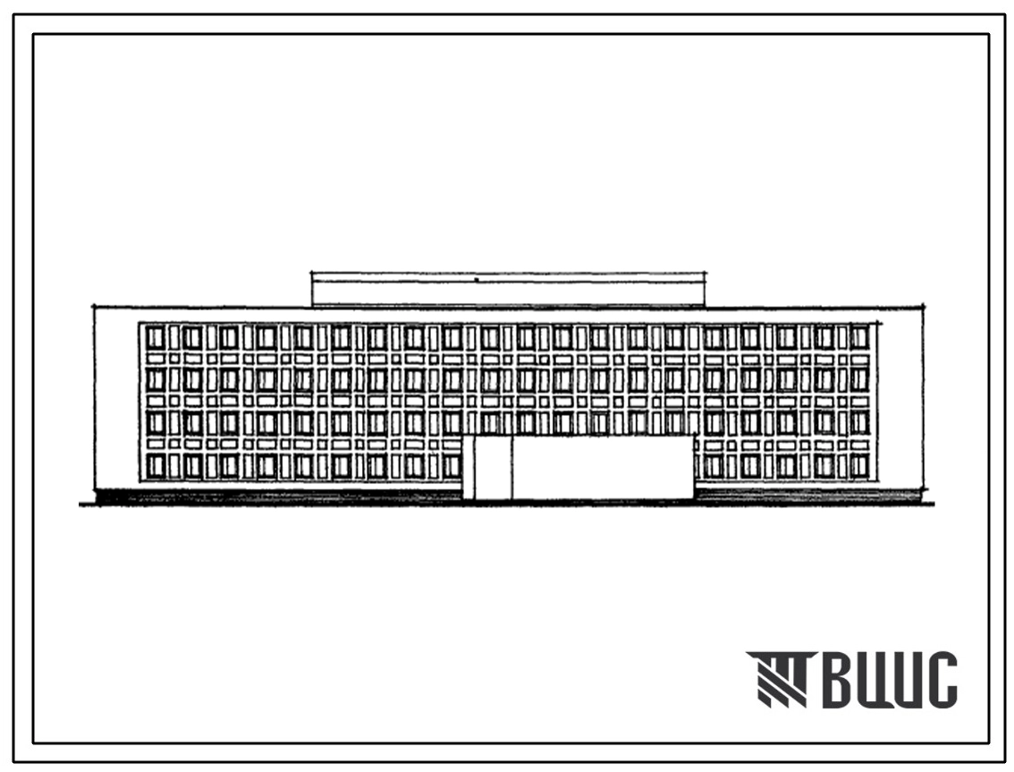 Типовой проект 264-26-2 Здание проектных организаций на 400 сотрудников (со стенами из кирпича).