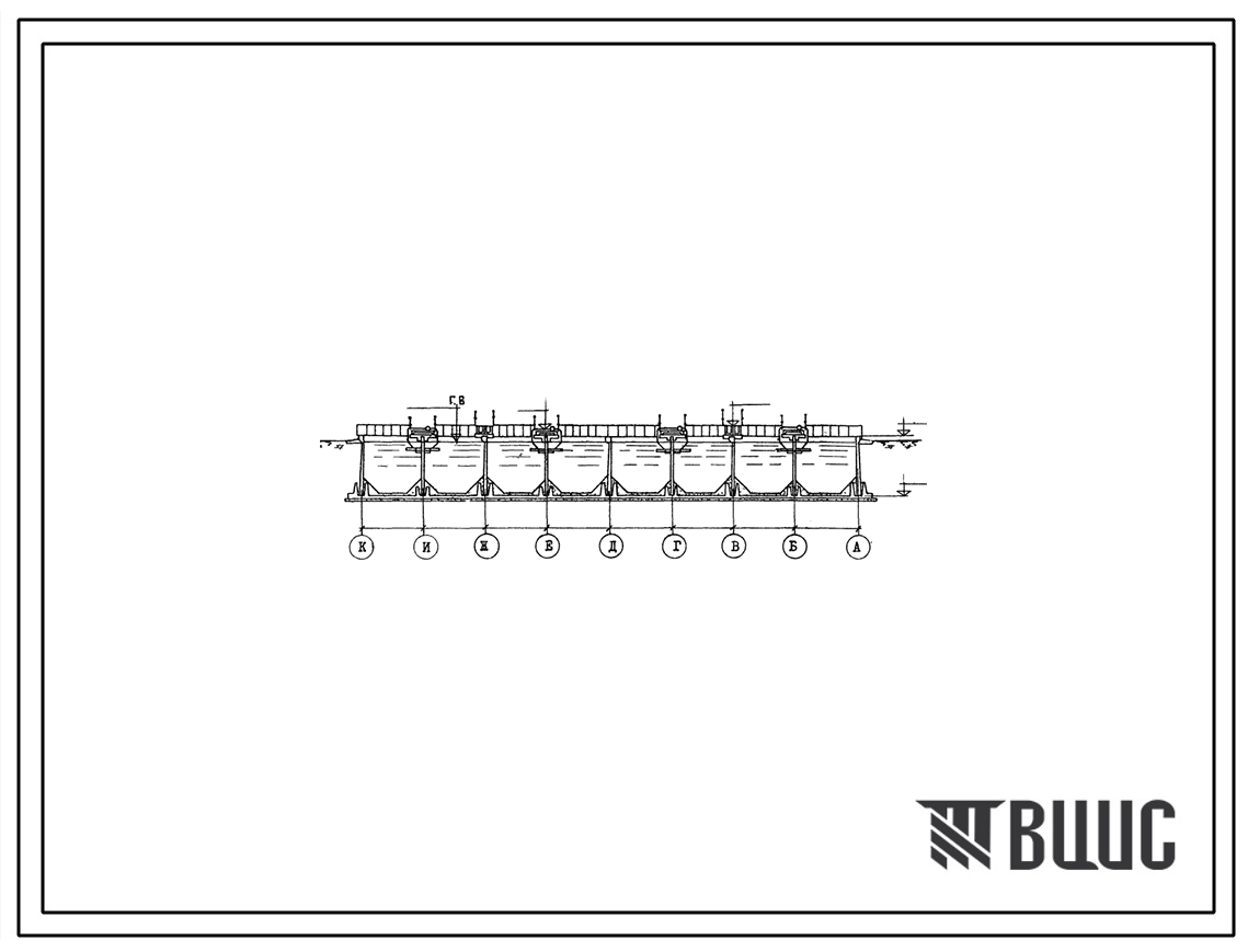 Типовой проект 902-2-217 Аэротенки с низконапорной аэрацией двухкоридорные с размерами коридора 4,5 на 4,0 на 24 м из 4-ех секций
