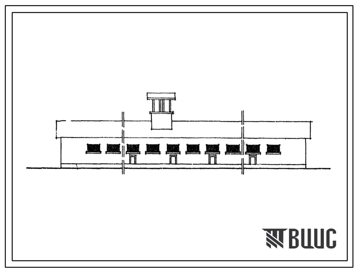 Типовой проект 802-40 Свинарник для содержания 600 голов поросят-отъемышей и 50 голов ремонтного молодняка в товарных фермах. Стены и перекрытия из сланцезольных газобетонных панелей, удаление навоза скребковыми транспортерами.