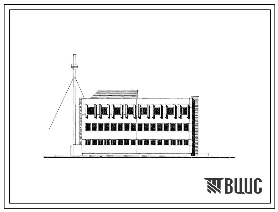 Типовой проект 501-5-17 Здание поста электрической централизации до 100 стрелок, совмещенное с ОУП (каркасно-панельный вариант).
