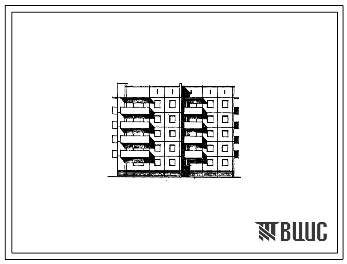 Типовой проект 97-0215.85 Блок-секция 5-этажная 20-квартирная угловая левая. Для строительства в 1В климатическом подрайоне.
