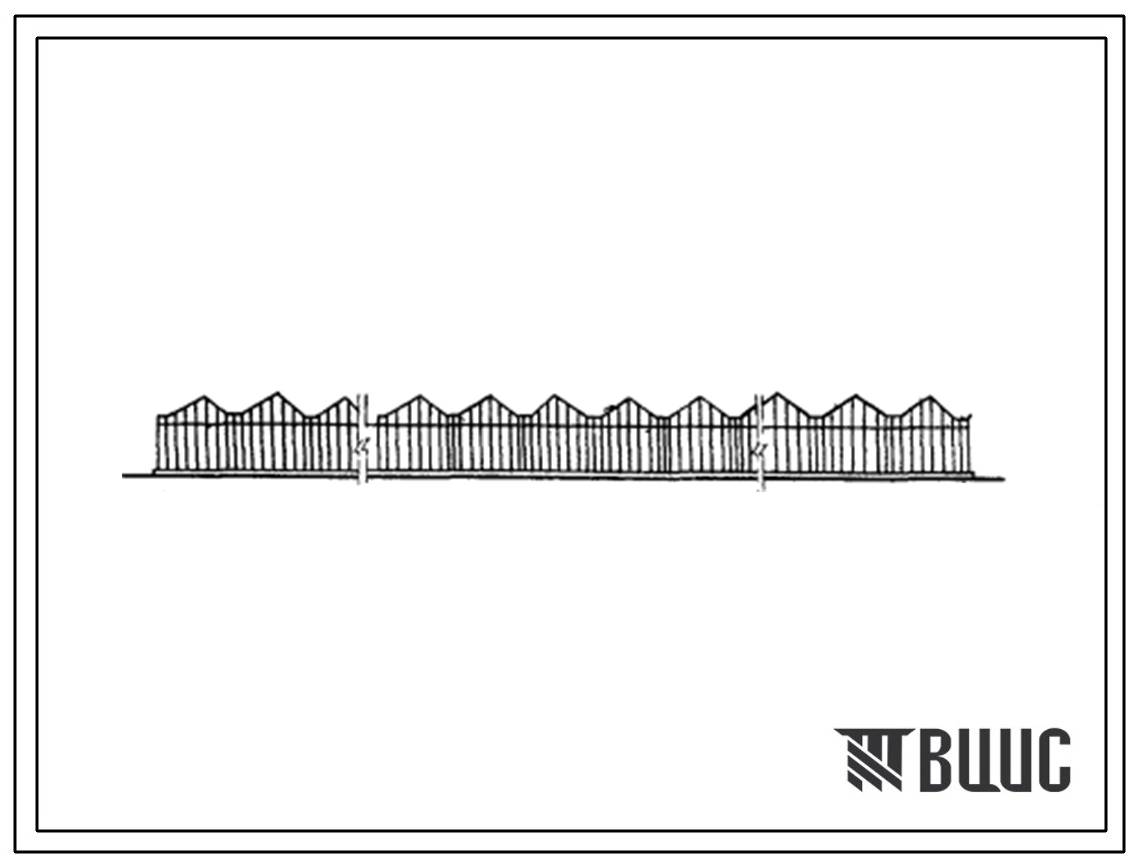 Типовой проект 810-45/71 Блок зимних почвенных теплиц площадью 6 га с пролетом звена 3,2м для южных районов СССР.