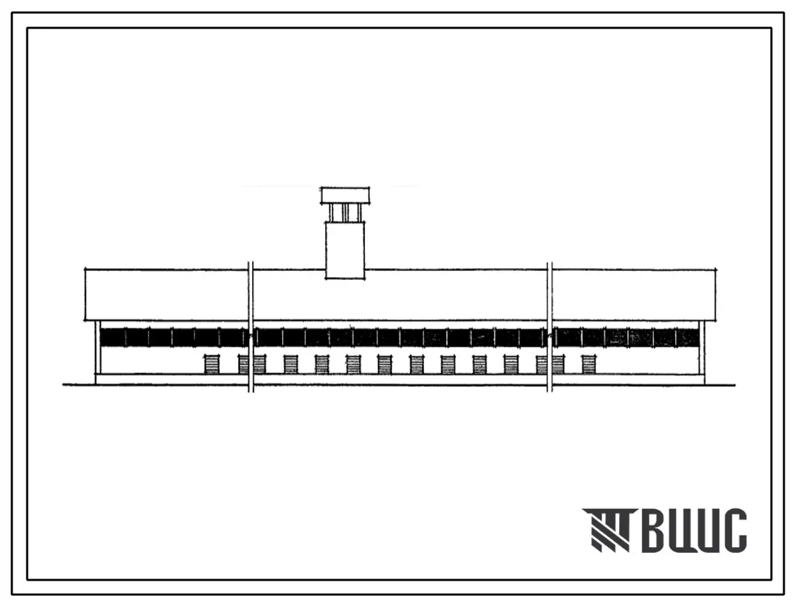 Типовой проект 802-38 Свинарник на 62 свиноматки для проведения опоросов в товарных фермах. Стены из кирпича.