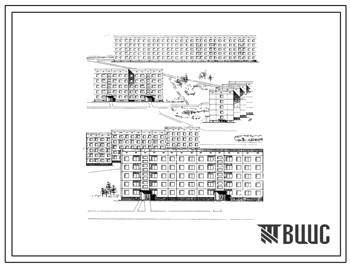 Типовой проект 122-012с 5-этажная крупнопанельная блок-секция на 40 квартир рядовая правая для строительства в г.Магадане и подрайонах первого климатического района с сейсмичностью 7 баллов.
