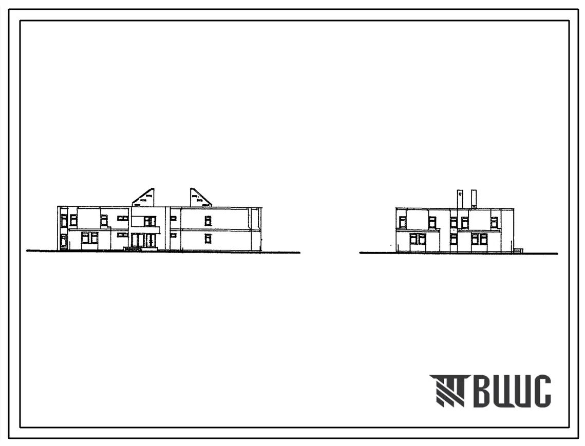 Типовой проект 244-5-65 Спальный корпус на 80/64 места пионерского лагеря-базы отдыха. Со стенами из кирпича. Для строительства в 1В климатическом подрайоне, 2 и 3 климатических районах