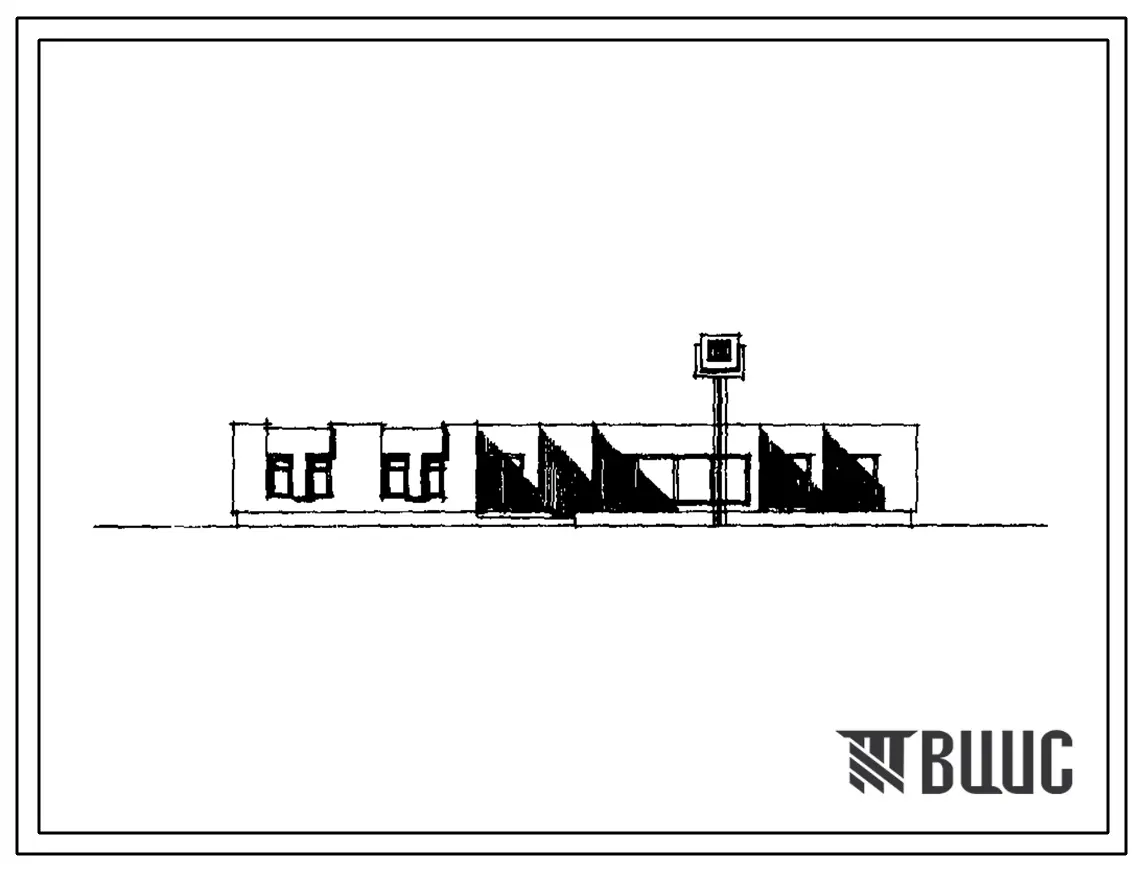 Типовой проект 274-30-91 Торговый центр, тип I со стенами из кирпича (кооперированное здание). Для строительства в IВ климатическом подрайоне, II и III климатических районах.