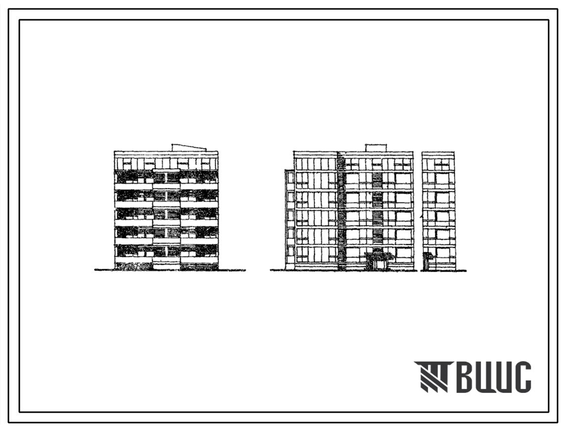 Типовой проект 67-034с Пятиэтажная блок-секция угловая правая на 15 квартир (двухкомнатных 2В-15). Стены из крупных блоков пильного известняка