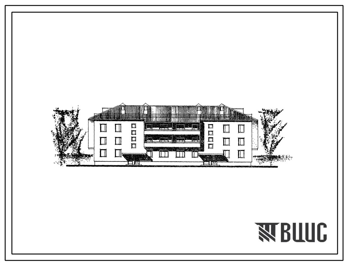 Типовой проект 114-52-185с Трехэтажный двухсекционный дом на 18 квартир (однокомнатных 1Б-6, двухкомнатных 2Б-6, трехкомнатных 3Б-6). Для строительства во 2В и 3В климатических подрайонах сейсмичностью 9 баллов