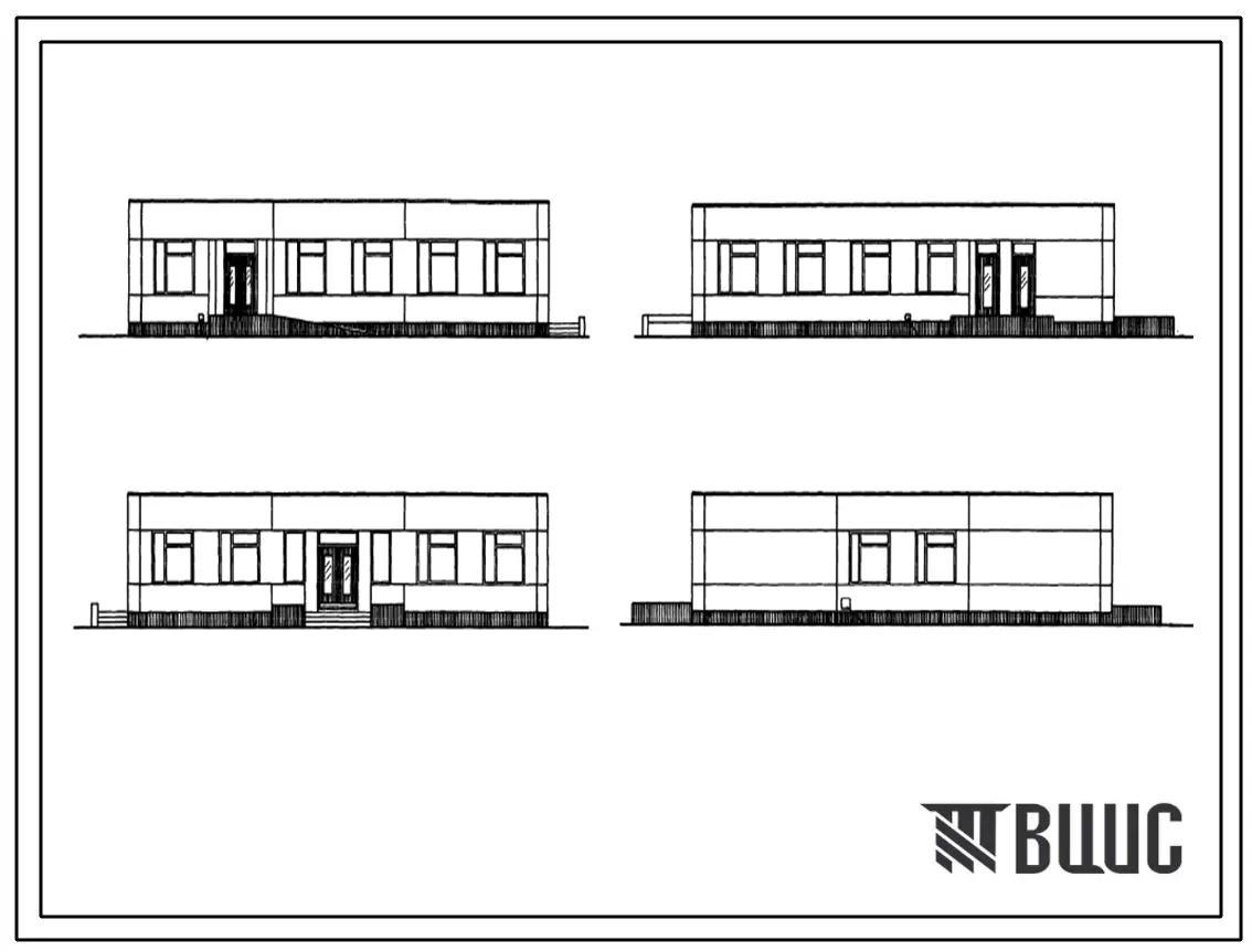 Типовой проект 252-1-80 Патологоанатомический корпус детской больницы на 300 коек с поликлиникой на 240 посещений в смену. Здание одноэтажное. Каркас сборный железобетонный серии ИИ-04. Стены из керамзитобетонных панелей.