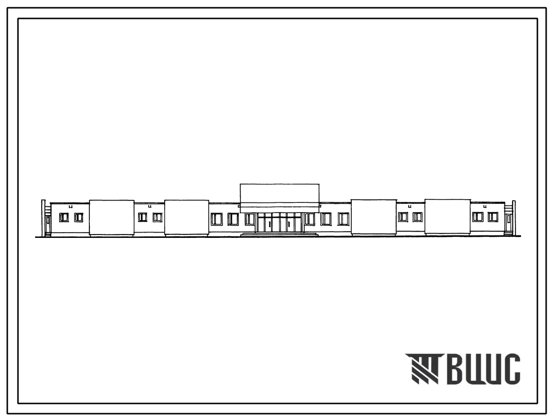 Типовой проект 294-2-81.89 Спортивный павильон для плоскостных сооружений. Здание одноэтажное. Стены из кирпича.