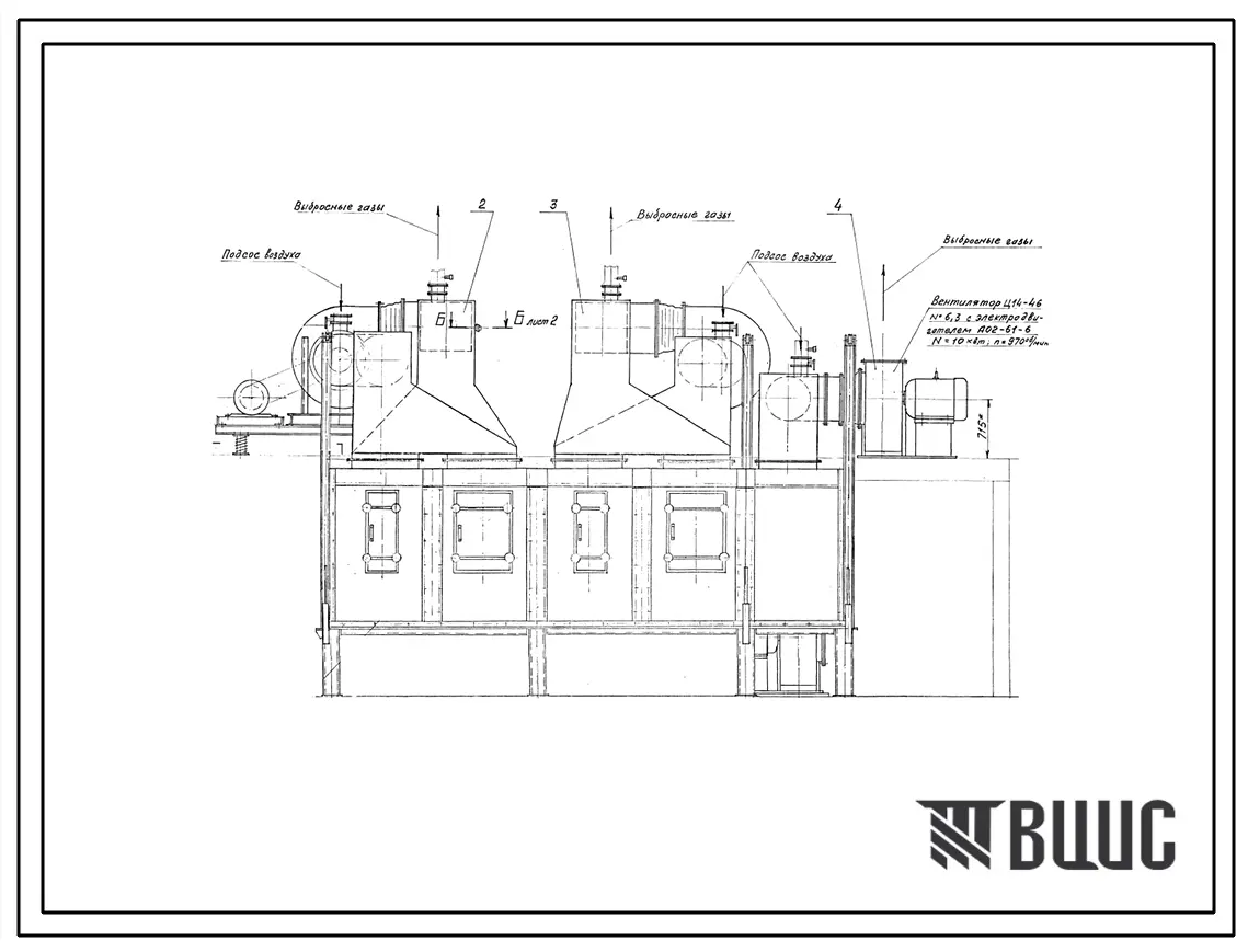 Проект 58211 Печь камерная конвейерная для сушки и прокалки металлических электродов производительностью 1,34 тонны в час