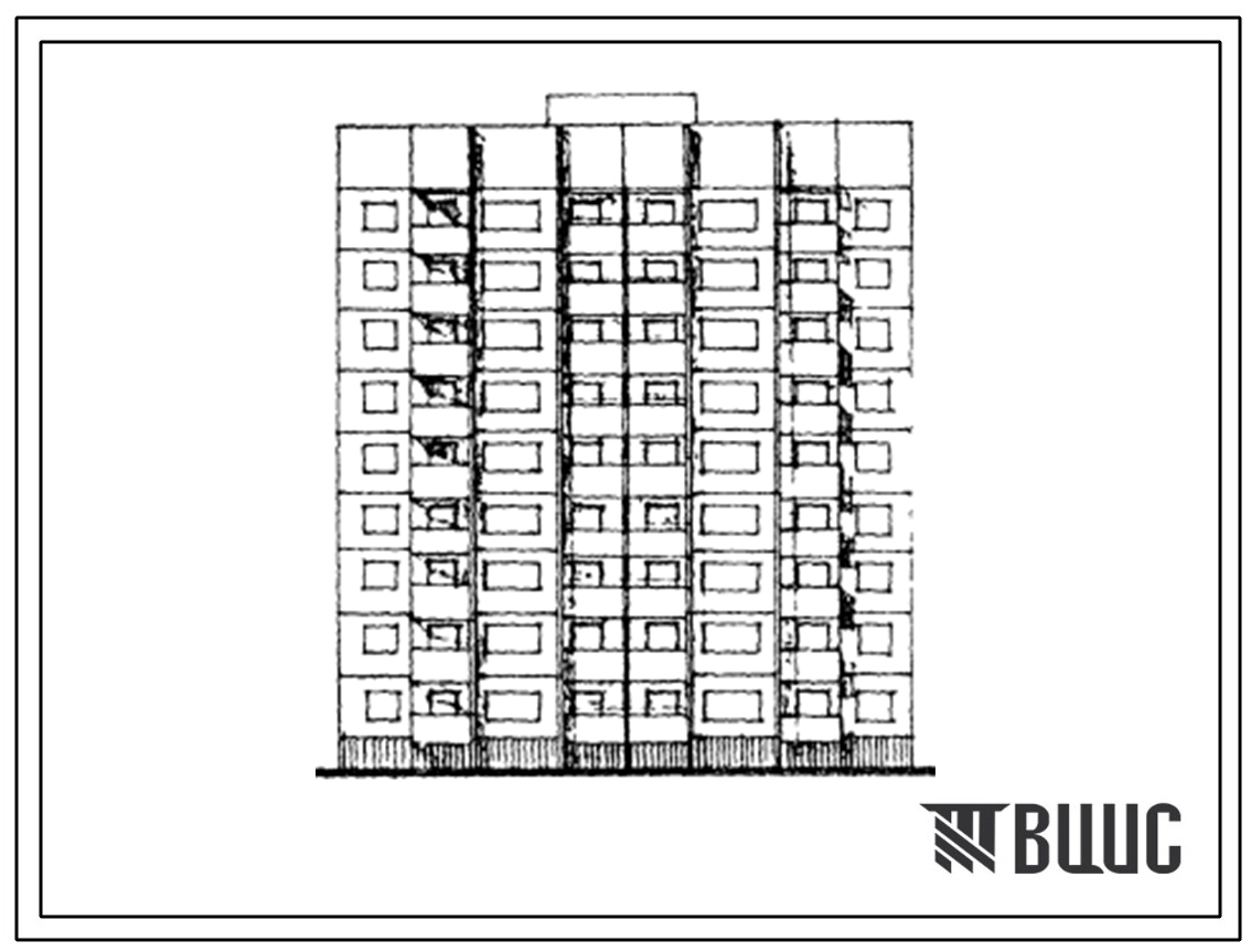 Типовой проект 143-017с.85 9-этажная 35-квартирная рядовая блок-секция 2Б-2Б-3Б-3Б. Для строительства в 3Б климатическом подрайоне Молдавской ССР сейсмичностью 7 и 8 баллов.