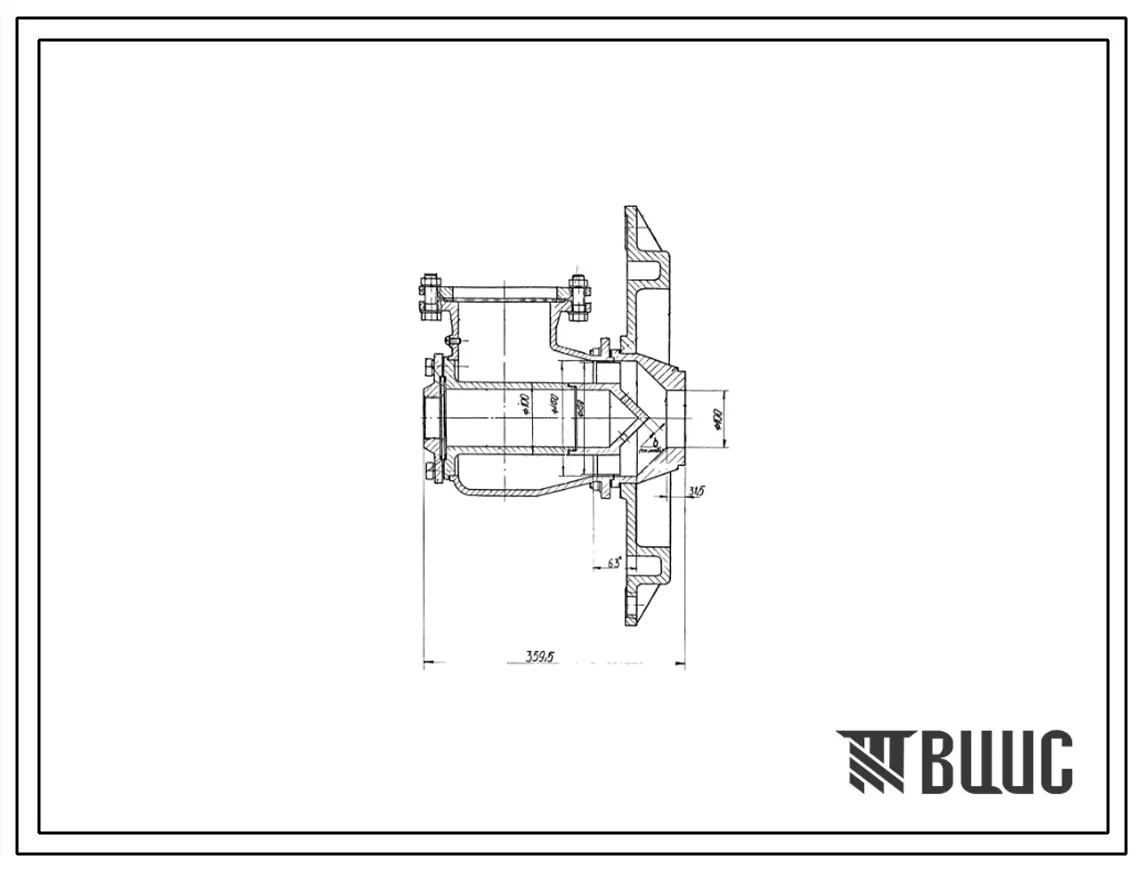 Проект Н6035 Горелка дутьевая унифицированная вихревая для низкокалорийных газов , короткофакельная , производительностью 0,63 Гкал/ч ГДУВ-0,63-Н1