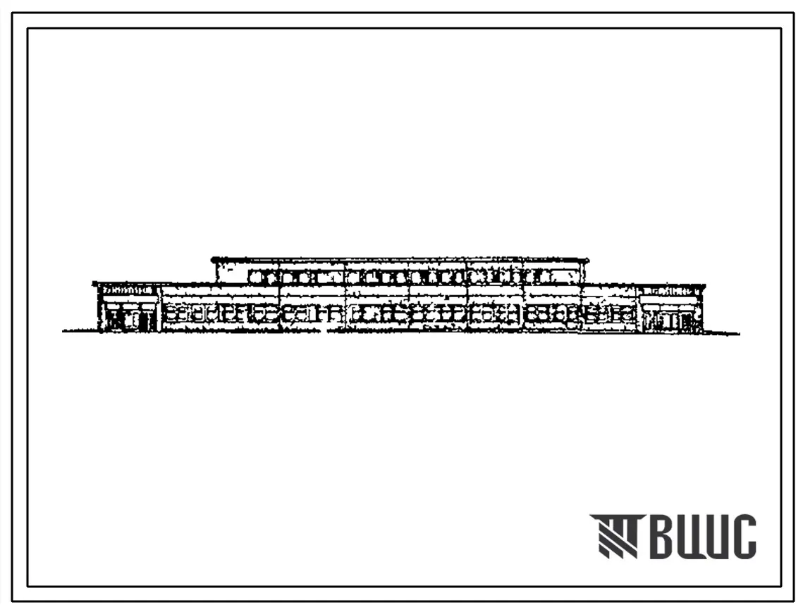 Типовой проект ЦВП-80.83Т (04-68-КП) Столовая солдатская односменная на 2000 посадочных мест в каркасно-панельных конструкциях серии ИИ-04