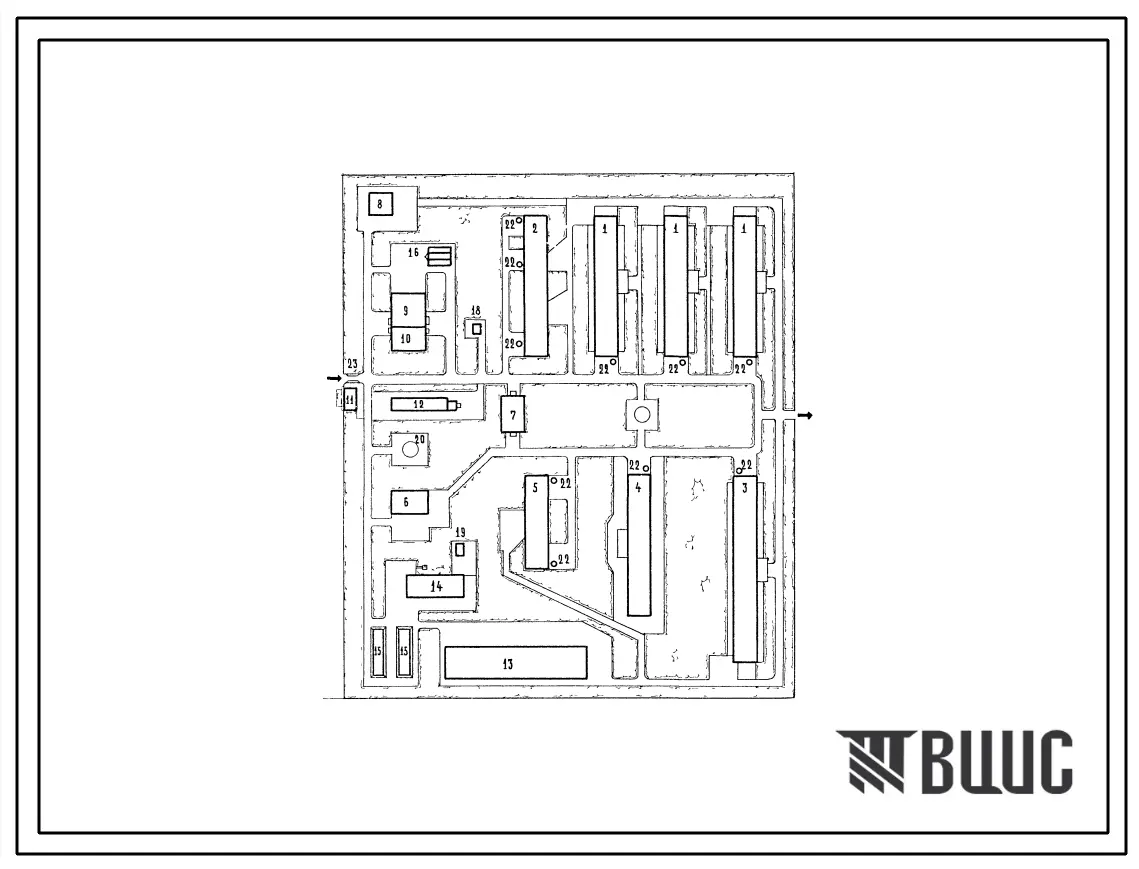 Типовой проект 805-30 Птицеводческая контрольно-испытательная станция. Для строительства в районах с расчетной наружной температурой -10, -20, -30 и -40С. (Для 1-5 проектно-строительных зон).
