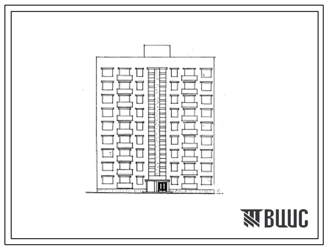 Типовой проект 87-055 Девятиэтажная блок-секция на 36 квартир для строительства в районах с обычными просадочными грунтами и подрабатываемыми горными выработками.
